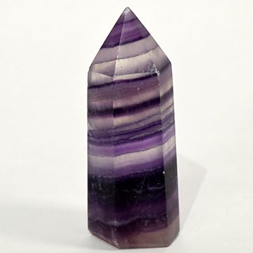 HQRP 60mm Deep Purple Fluorite Point Crystal Stone