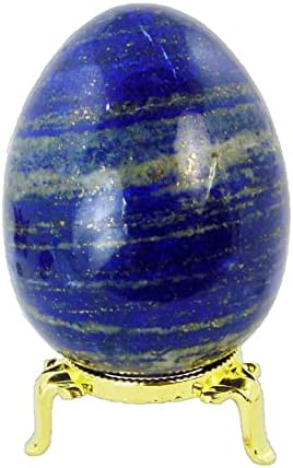 Natural Lapis Lazuli Egg Healing Stone with Stand