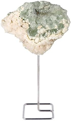 Rockcloud Green Fluorite Stone Figurine with Stand