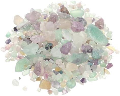 PATIKIL Crystal Tumbled Chips Stones 2 Sets Multicolor for Aquarium and Decor