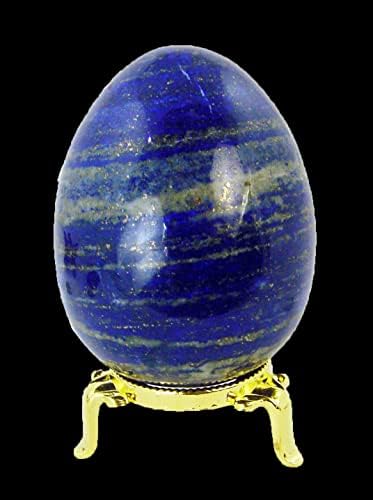 Natural Lapis Lazuli Egg Healing Stone with Stand