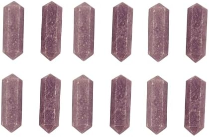 Lepidolite Crystal Wand Set of 12 Pieces