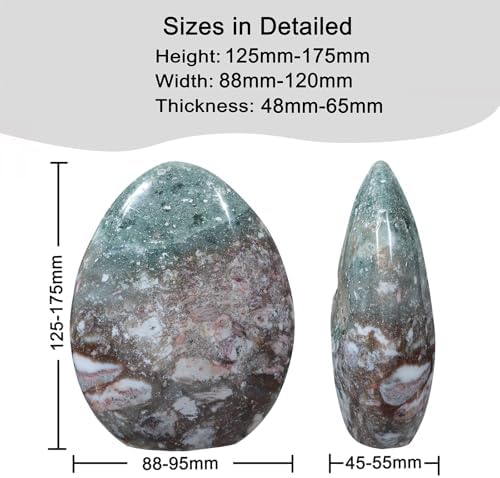 Nupuyai Natural Ocean Jasper Stone for Home Decor and Meditation