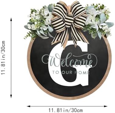Billamb 26 Letter Front Door Welcome Wreath