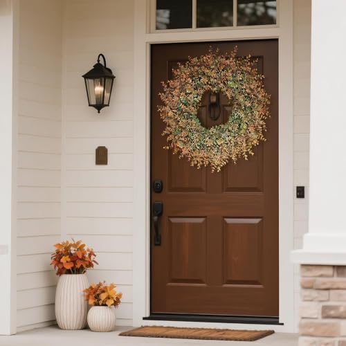 26 Inch Fall Wreath for Front Door Outdoor Decor