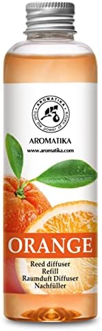 Aroma Organic Reed Diffuser Refill with Natural Orange Essential Oil 200ml