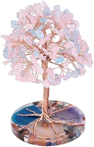 Rockcloud Blue Crystal Stones Desk Ornament Set Pack of 2