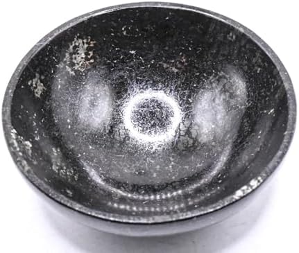 31 Inch Black Nuummite Carved Bowl Gemstone Collectible Dcor