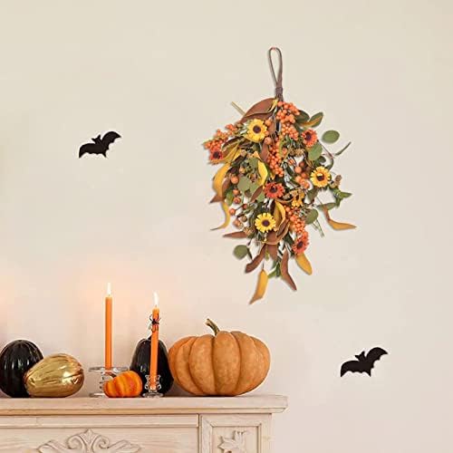 197 Inch Fall Harvest Teardrop Wreath Wall Hanging