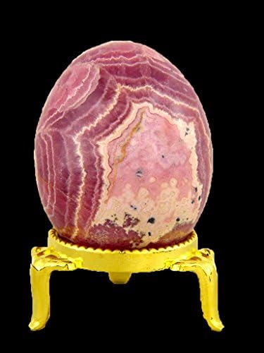 Rhodochrosite Healing Egg with Stand 46x37mm Reiki Activated