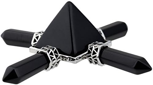 Rockcloud Pyramid Energy Generator with Black Obsidian