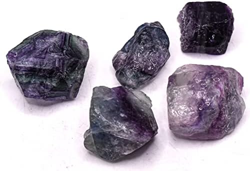 1lb Multicolor Fluorite Rough Stones for Tumbling and Polishing