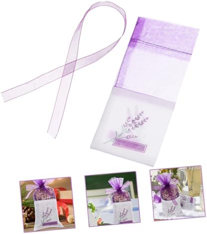 25 Pack Lavender Sachet Bags with Ribbons