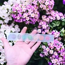 Selenite 7 Chakras Crystal Charging Plate for Meditation