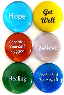 Lifeforce Glass Get Well Stones with Messages