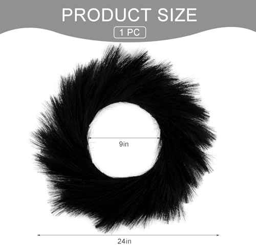 24 Inch Artificial Pampas Grass Wreath for Home Halloween Decor