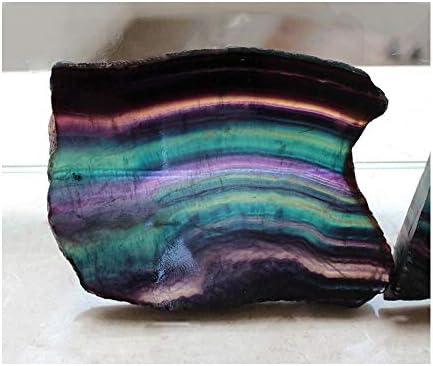 Rainbow Fluorite Slice Healing Crystal with Stand