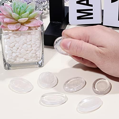 Oval Thumb Worry Stone Pack of 4 Rock Quartz for Anxiety Relief and Meditation