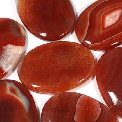 CrystalAge Fire Agate Palm Stone 70x50mm
