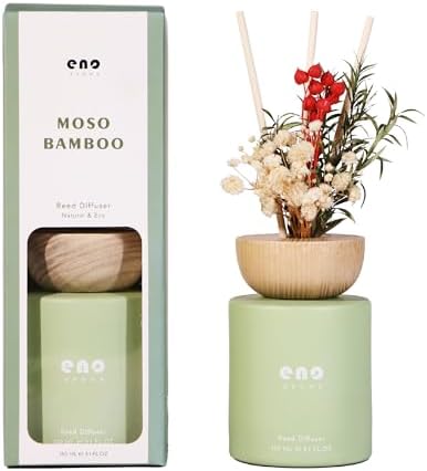 SOXCOMFY Reed Diffuser Set with Dried Flowers