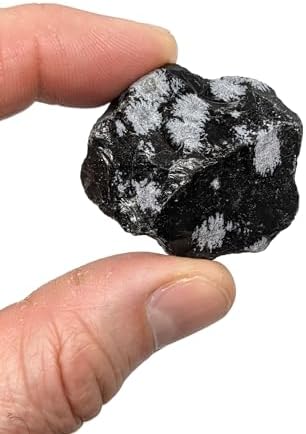 3 Lbs Rough Snowflake Obsidian Stones - 1 to 2 Inch Mixed Sizes