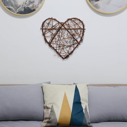 EXCEART 2 Pcs Heart Shaped Wreath Decor