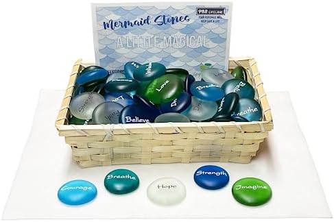 Mermaids Message Assortment 100 Frosted Glass Stones