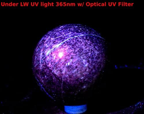 HQRP 22 Inch Kammererite Clinochlore Sphere UV Reactive Decorative Crystal Ball with Stand