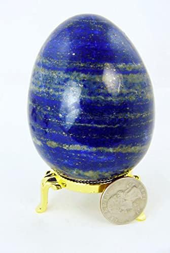 Natural Lapis Lazuli Egg Healing Stone with Stand