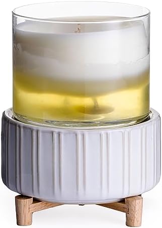 Candle Warmers ETC 2-in-1 Ceramic and Wood Fragrance Warmer