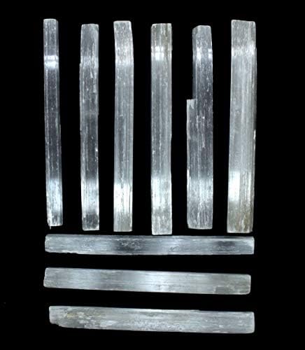 8 White Selenite Sticks 20PCS Natural Decor Stones