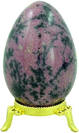 Australian Rhodonite Stone Egg with Stand