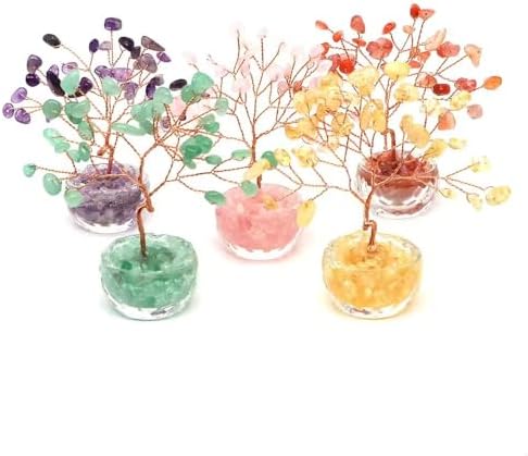 Crystal Money Tree with Citrine and Amethyst Stones