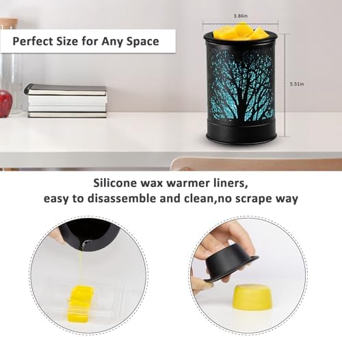 Dialans Scented Wax Melter with LED Light and Silicone Tray