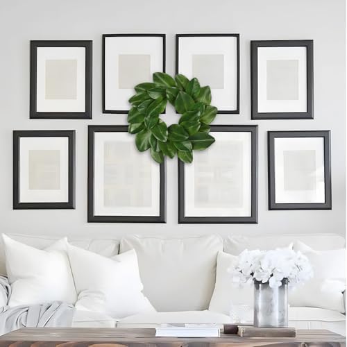 Briful 16in Artificial Magnolia Wreath for Front Door