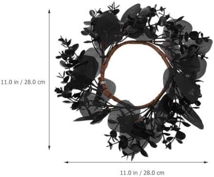 Yardwe Gothic Halloween Wreath 2pcs Black Twig Decor