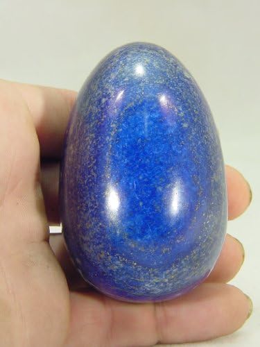 Natural Afghanistan Lapis Lazuli Egg Healing Stone with Stand