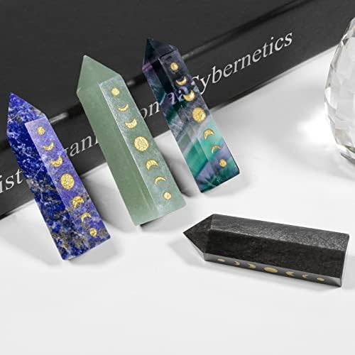 Rockcloud Moon Phase Crystal Wands Set of 7