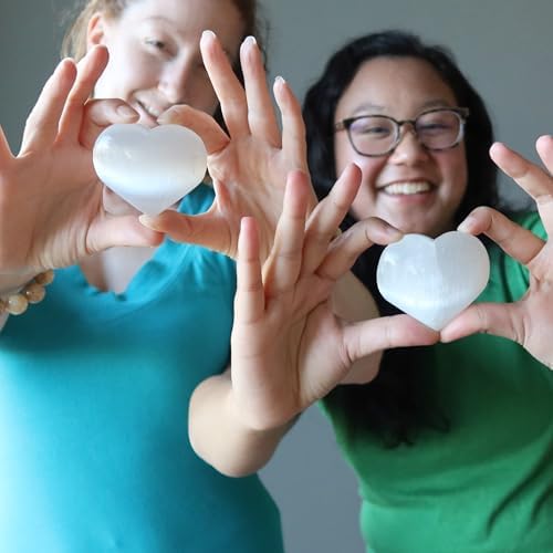 Satin Crystals Selenite Heart 30-35 Inch
