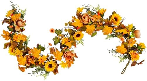 28 Inch Fall Wreath with Berries and Sunflowers
