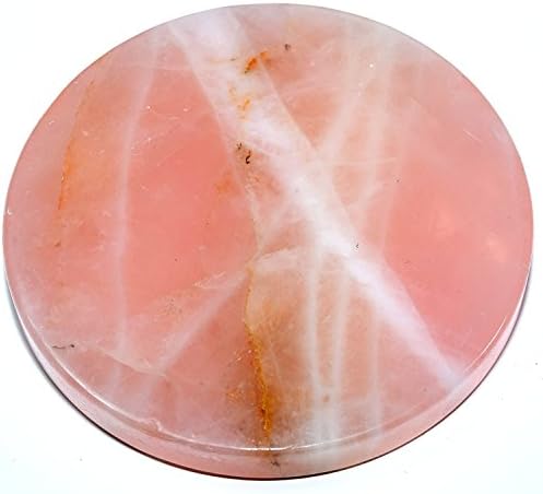 Rose Quartz Egg Crystal Stand with Star of David Design