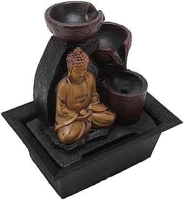 Buddha Tabletop Water Fountain with LED Lights