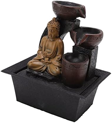Buddha Tabletop Water Fountain with LED Lights