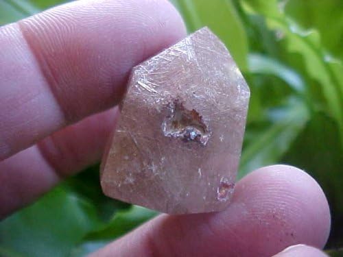 Gemquartz S2917 Dense Brown Inclusions Clear Quartz Power Stone 1
