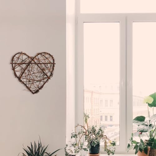 EXCEART 2 Pcs Heart Shaped Wreath Decor