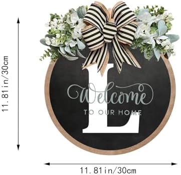 Billamb 26 Letter House Wreath Welcome Sign