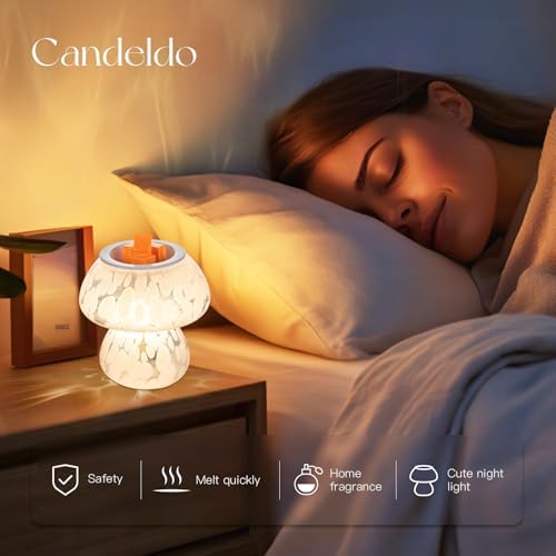 Candeldo Mushroom Wax Melter Warmer with Light