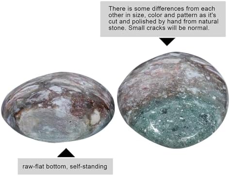 Nupuyai Natural Ocean Jasper Stone for Home Decor and Meditation