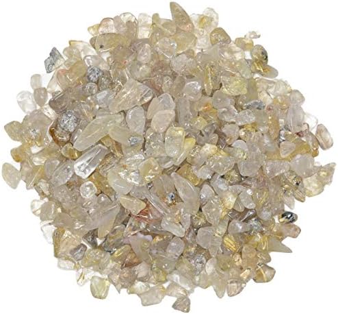 5 Lbs Polished Rutilated Quartz Rock Chips for Home Decor and Crafts