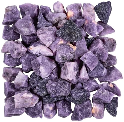 Nupuyai Natural Raw Stones for Tumbling and Decor Lilac 8-14 PCS
